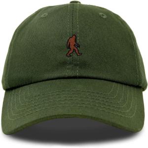 imageDALIX Sasquatch Embroidered Cap Cotton Baseball Summer Cool Dad Hat MensOlive