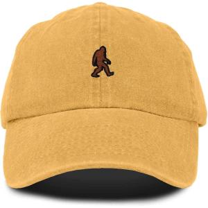imageDALIX Sasquatch Embroidered Cap Cotton Baseball Summer Cool Dad Hat MensWashed Gold