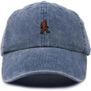 imageDALIX Sasquatch Embroidered Cap Cotton Baseball Summer Cool Dad Hat MensWashed Navy Blue
