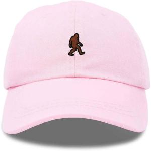 imageDALIX Sasquatch Embroidered Cap Cotton Baseball Summer Cool Dad Hat MensWashed Pink