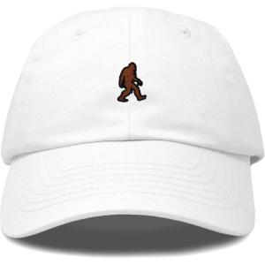 imageDALIX Sasquatch Embroidered Cap Cotton Baseball Summer Cool Dad Hat MensWhite