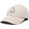 imageDALIX Polar Bear Embroidery Dad Hat Baseball Cap Mens WomensBeige