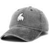 imageDALIX Polar Bear Embroidery Dad Hat Baseball Cap Mens WomensBlack Vintage