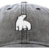 imageDALIX Polar Bear Embroidery Dad Hat Baseball Cap Mens WomensBlack Vintage