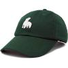 imageDALIX Polar Bear Embroidery Dad Hat Baseball Cap Mens WomensDark Green