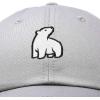 imageDALIX Polar Bear Embroidery Dad Hat Baseball Cap Mens WomensGray