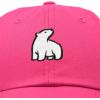 imageDALIX Polar Bear Embroidery Dad Hat Baseball Cap Mens WomensHot Pink