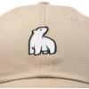 imageDALIX Polar Bear Embroidery Dad Hat Baseball Cap Mens WomensKhaki