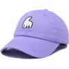 imageDALIX Polar Bear Embroidery Dad Hat Baseball Cap Mens WomensLavender