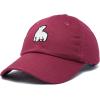 imageDALIX Polar Bear Embroidery Dad Hat Baseball Cap Mens WomensMaroon