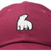 imageDALIX Polar Bear Embroidery Dad Hat Baseball Cap Mens WomensMaroon