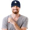 imageDALIX Polar Bear Embroidery Dad Hat Baseball Cap Mens WomensNavy Blue