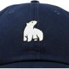 imageDALIX Polar Bear Embroidery Dad Hat Baseball Cap Mens WomensNavy Blue