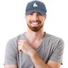 imageDALIX Polar Bear Embroidery Dad Hat Baseball Cap Mens WomensNavy Blue Vintage