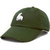 imageDALIX Polar Bear Embroidery Dad Hat Baseball Cap Mens WomensOlive