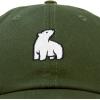 imageDALIX Polar Bear Embroidery Dad Hat Baseball Cap Mens WomensOlive