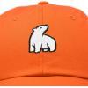 imageDALIX Polar Bear Embroidery Dad Hat Baseball Cap Mens WomensOrange