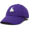 imageDALIX Polar Bear Embroidery Dad Hat Baseball Cap Mens WomensPurple