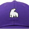imageDALIX Polar Bear Embroidery Dad Hat Baseball Cap Mens WomensPurple