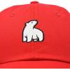 imageDALIX Polar Bear Embroidery Dad Hat Baseball Cap Mens WomensRed