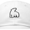 imageDALIX Polar Bear Embroidery Dad Hat Baseball Cap Mens WomensWhite