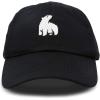 imageDALIX Polar Bear Embroidery Dad Hat Baseball Cap Mens WomensBlack