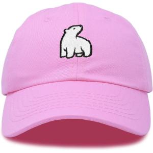 imageDALIX Polar Bear Embroidery Dad Hat Baseball Cap Mens WomensLight Pink