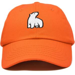imageDALIX Polar Bear Embroidery Dad Hat Baseball Cap Mens WomensOrange