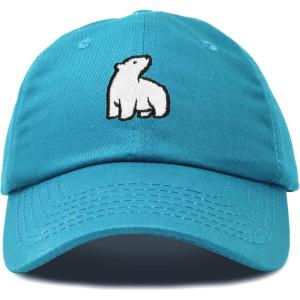 imageDALIX Polar Bear Embroidery Dad Hat Baseball Cap Mens WomensTeal