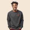 imageDALIX Pixel Heart Embroidered Fleece Crewneck Long Sleeve Sweatshirt MensAsphalt Gray