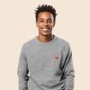 imageDALIX Pixel Heart Embroidered Fleece Crewneck Long Sleeve Sweatshirt MensAthletic Heather
