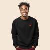 imageDALIX Pixel Heart Embroidered Fleece Crewneck Long Sleeve Sweatshirt MensBlack