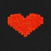 imageDALIX Pixel Heart Embroidered Fleece Crewneck Long Sleeve Sweatshirt MensBlack