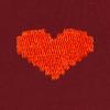imageDALIX Pixel Heart Embroidered Fleece Crewneck Long Sleeve Sweatshirt MensCardinal Red