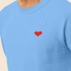 imageDALIX Pixel Heart Embroidered Fleece Crewneck Long Sleeve Sweatshirt MensCarolina Blue