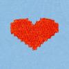 imageDALIX Pixel Heart Embroidered Fleece Crewneck Long Sleeve Sweatshirt MensCarolina Blue