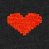imageDALIX Pixel Heart Embroidered Fleece Crewneck Long Sleeve Sweatshirt MensDark Heather