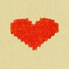 imageDALIX Pixel Heart Embroidered Fleece Crewneck Long Sleeve Sweatshirt MensFrench Vanilla