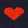 imageDALIX Pixel Heart Embroidered Fleece Crewneck Long Sleeve Sweatshirt MensHeather Navy