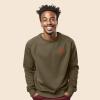 imageDALIX Pixel Heart Embroidered Fleece Crewneck Long Sleeve Sweatshirt MensHeather Olive