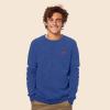 imageDALIX Pixel Heart Embroidered Fleece Crewneck Long Sleeve Sweatshirt MensHeather True Royal
