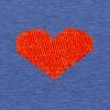 imageDALIX Pixel Heart Embroidered Fleece Crewneck Long Sleeve Sweatshirt MensHeather True Royal