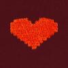 imageDALIX Pixel Heart Embroidered Fleece Crewneck Long Sleeve Sweatshirt MensMaroon