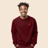 imageDALIX Pixel Heart Embroidered Fleece Crewneck Long Sleeve Sweatshirt MensMaroon