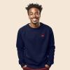 imageDALIX Pixel Heart Embroidered Fleece Crewneck Long Sleeve Sweatshirt MensNavy Blue