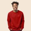 imageDALIX Pixel Heart Embroidered Fleece Crewneck Long Sleeve Sweatshirt MensRed