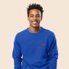 imageDALIX Pixel Heart Embroidered Fleece Crewneck Long Sleeve Sweatshirt MensTrue Royal
