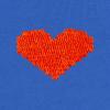 imageDALIX Pixel Heart Embroidered Fleece Crewneck Long Sleeve Sweatshirt MensTrue Royal