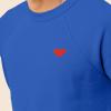 imageDALIX Pixel Heart Embroidered Fleece Crewneck Long Sleeve Sweatshirt MensTrue Royal