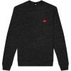imageDALIX Pixel Heart Embroidered Fleece Crewneck Long Sleeve Sweatshirt MensDark Heather